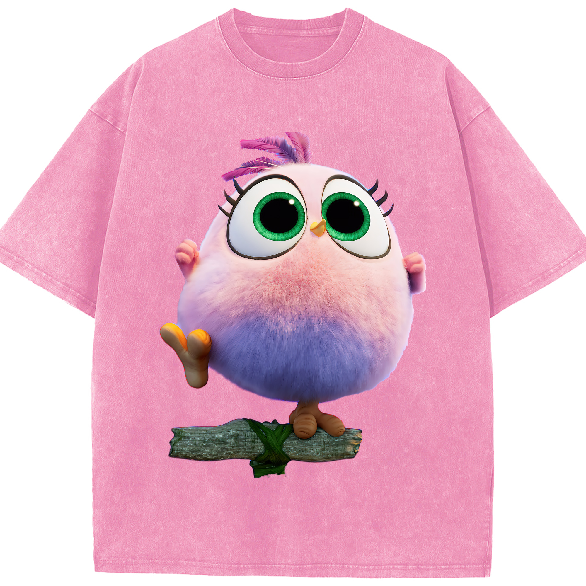 （画像用） Angry Birds アングリーバード 綿100% ヴィンテージ風 半袖Tシャツ（フロントプリント）